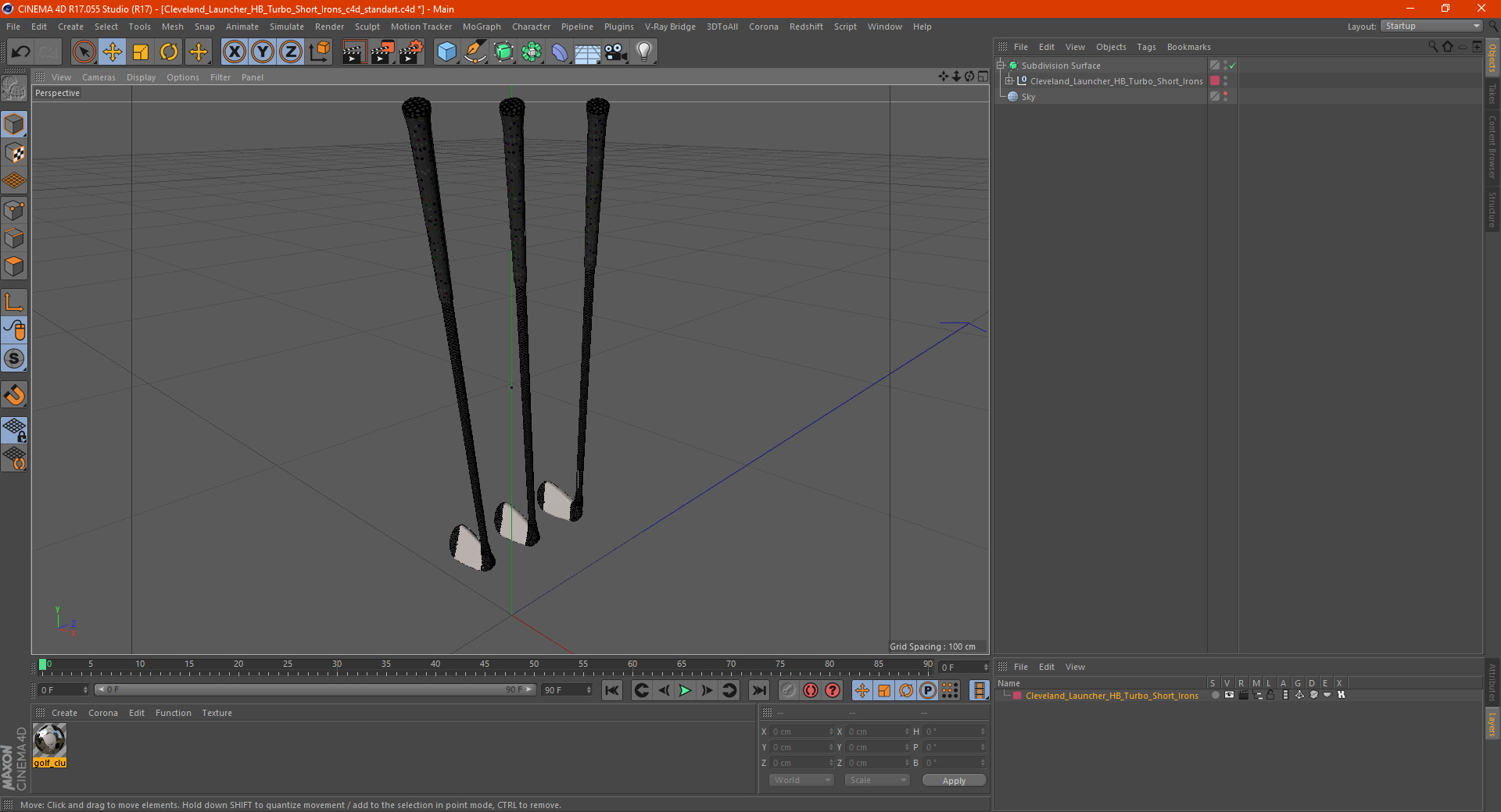 Cleveland Launcher HB Turbo Short Irons 3D model