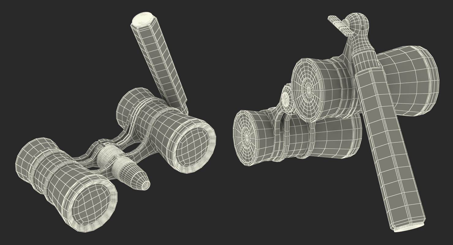 3D Vintage Opera Glasses