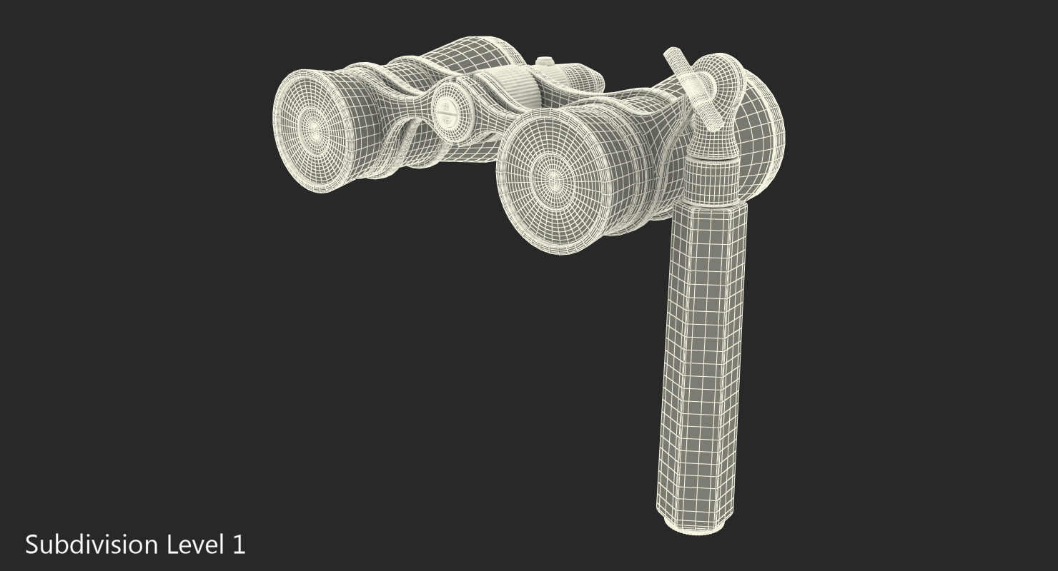 3D Vintage Opera Glasses