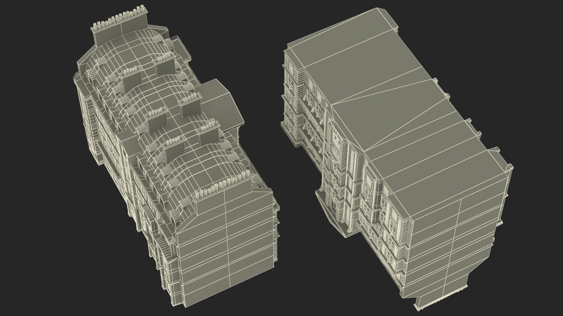 3D Traditional Building Paris