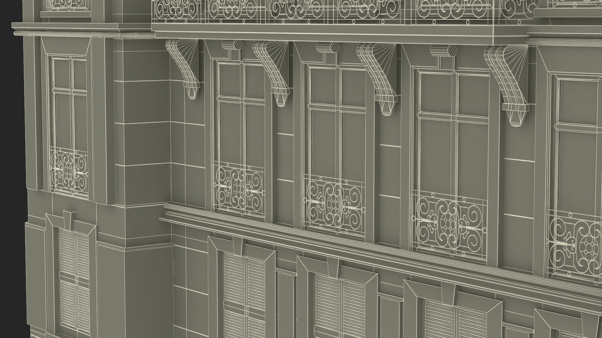 3D Traditional Building Paris