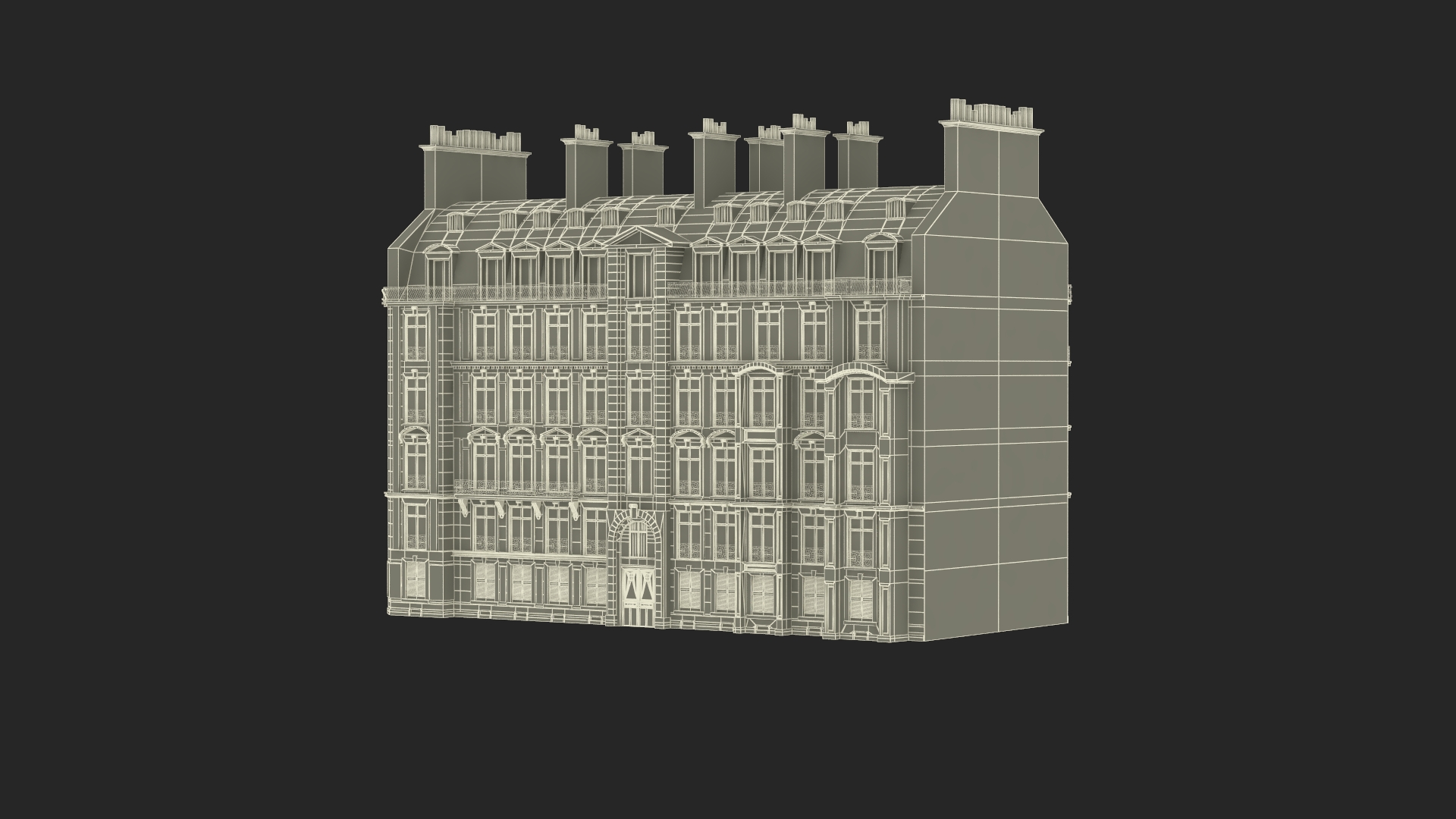 3D Traditional Building Paris