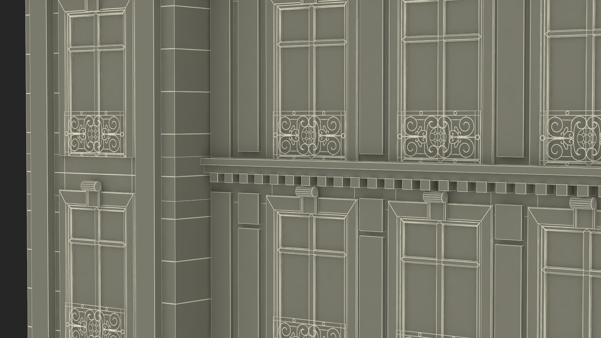 3D Traditional Building Paris