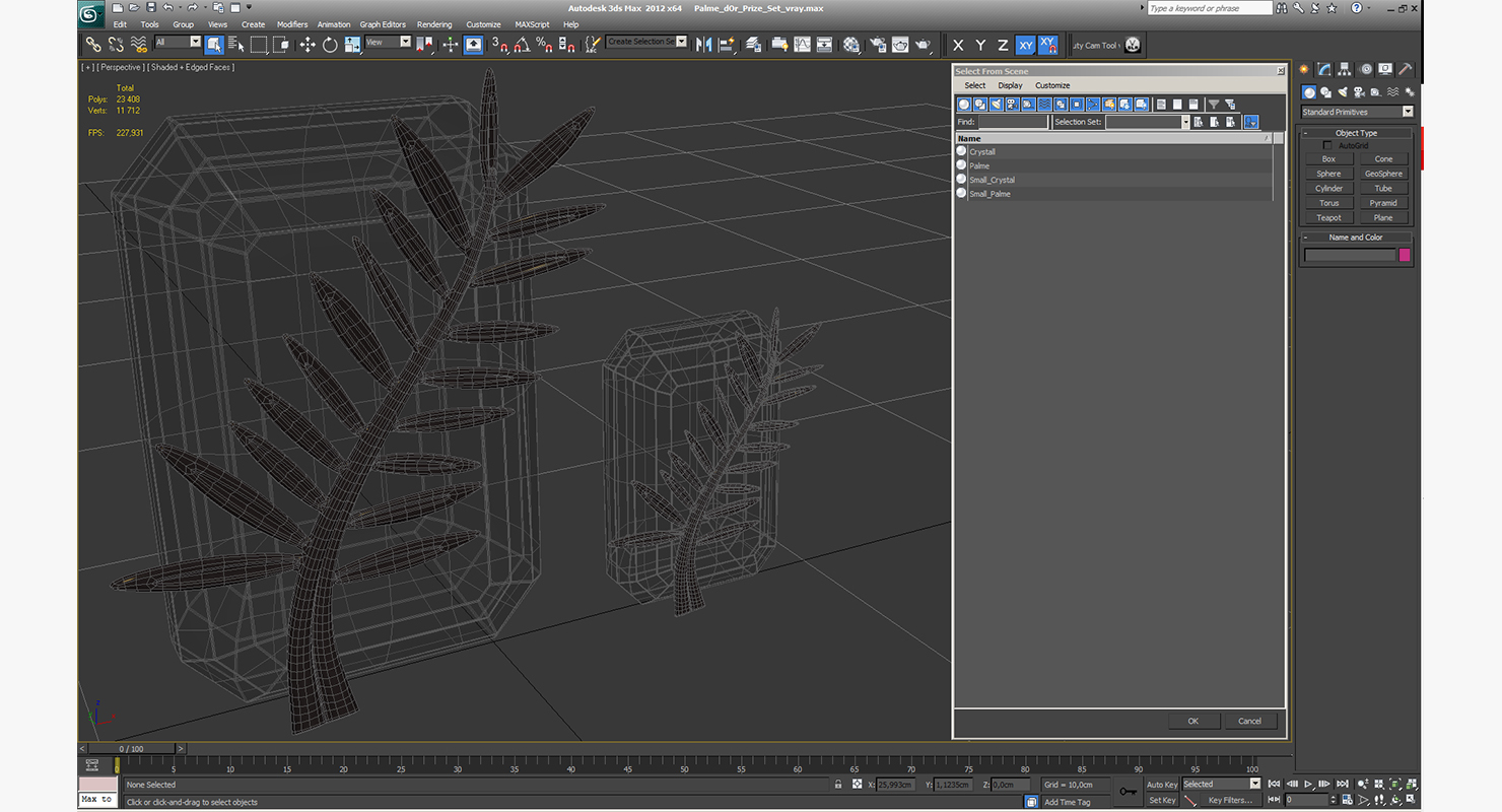 Palme dOr Prize Set 3D model