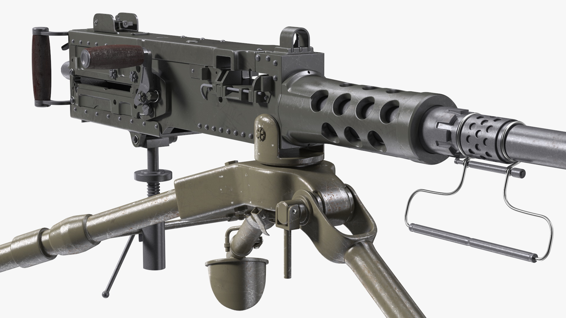 Mounted Heavy Machine Gun Browning M2 3D