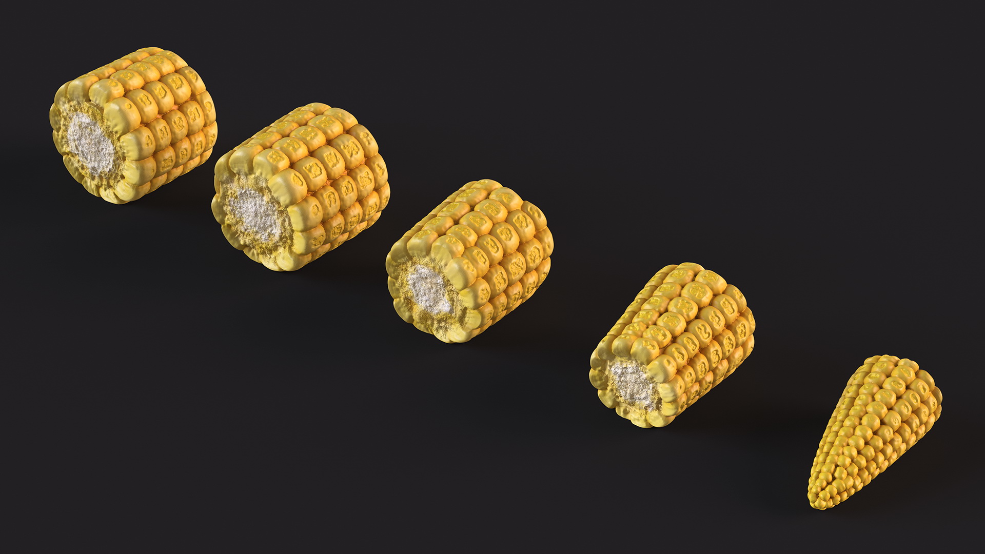3D Sliced Baby Corn