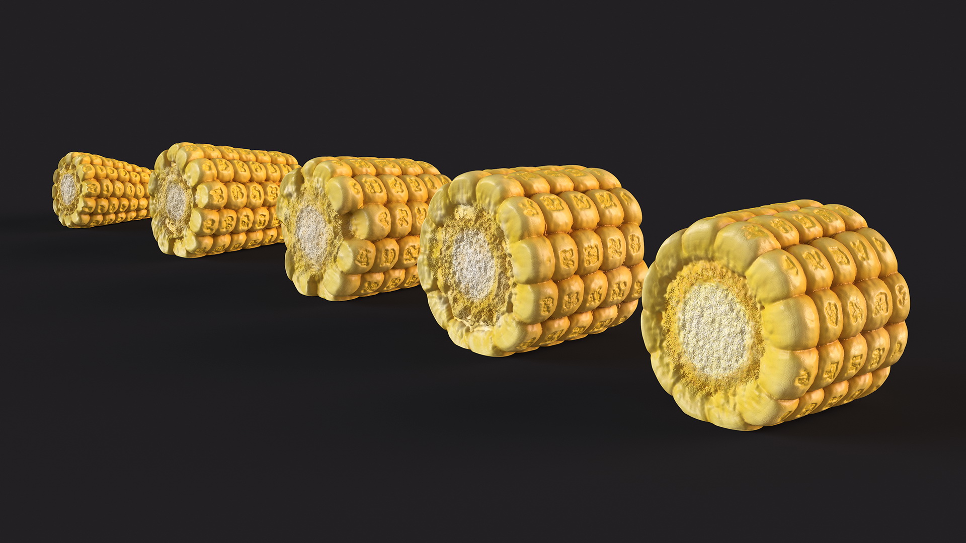 3D Sliced Baby Corn