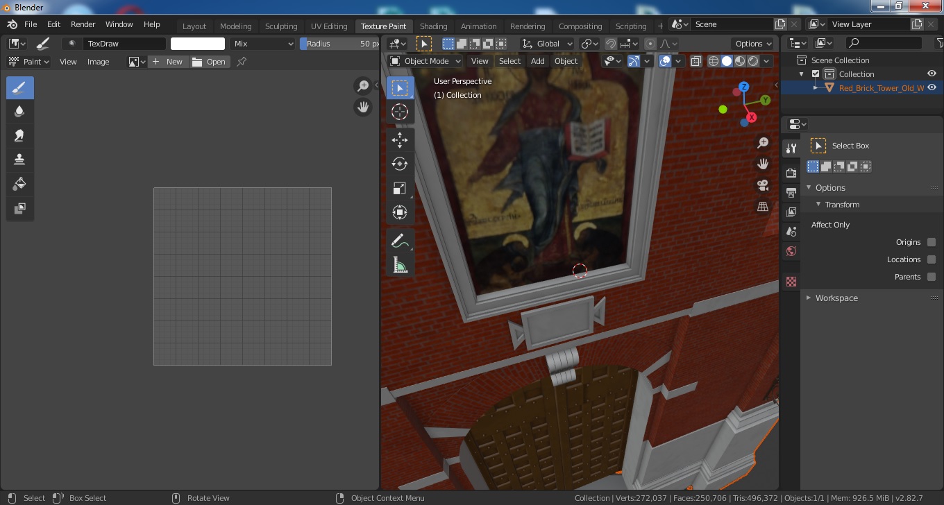 Red Brick Tower Old Wall Masonry 3D