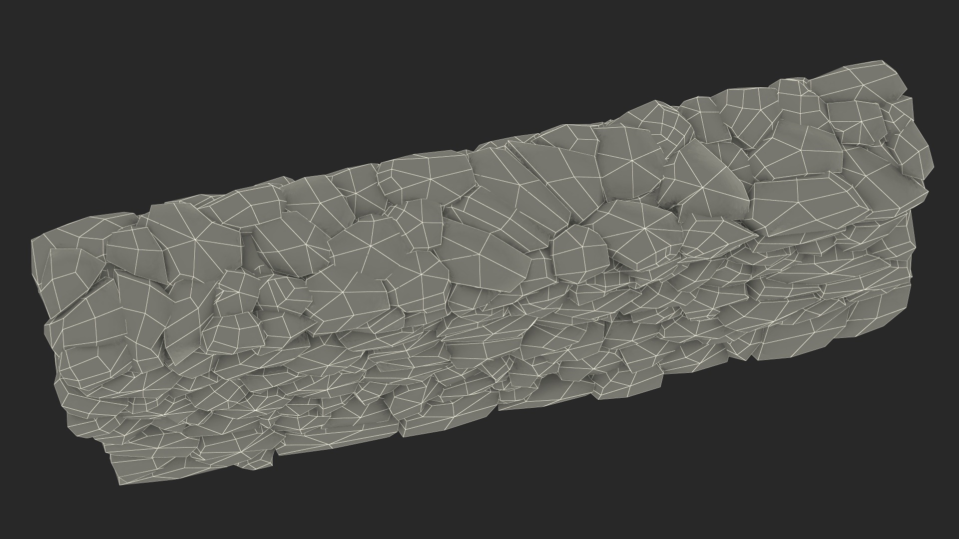 Block Stone Barrier 3D model