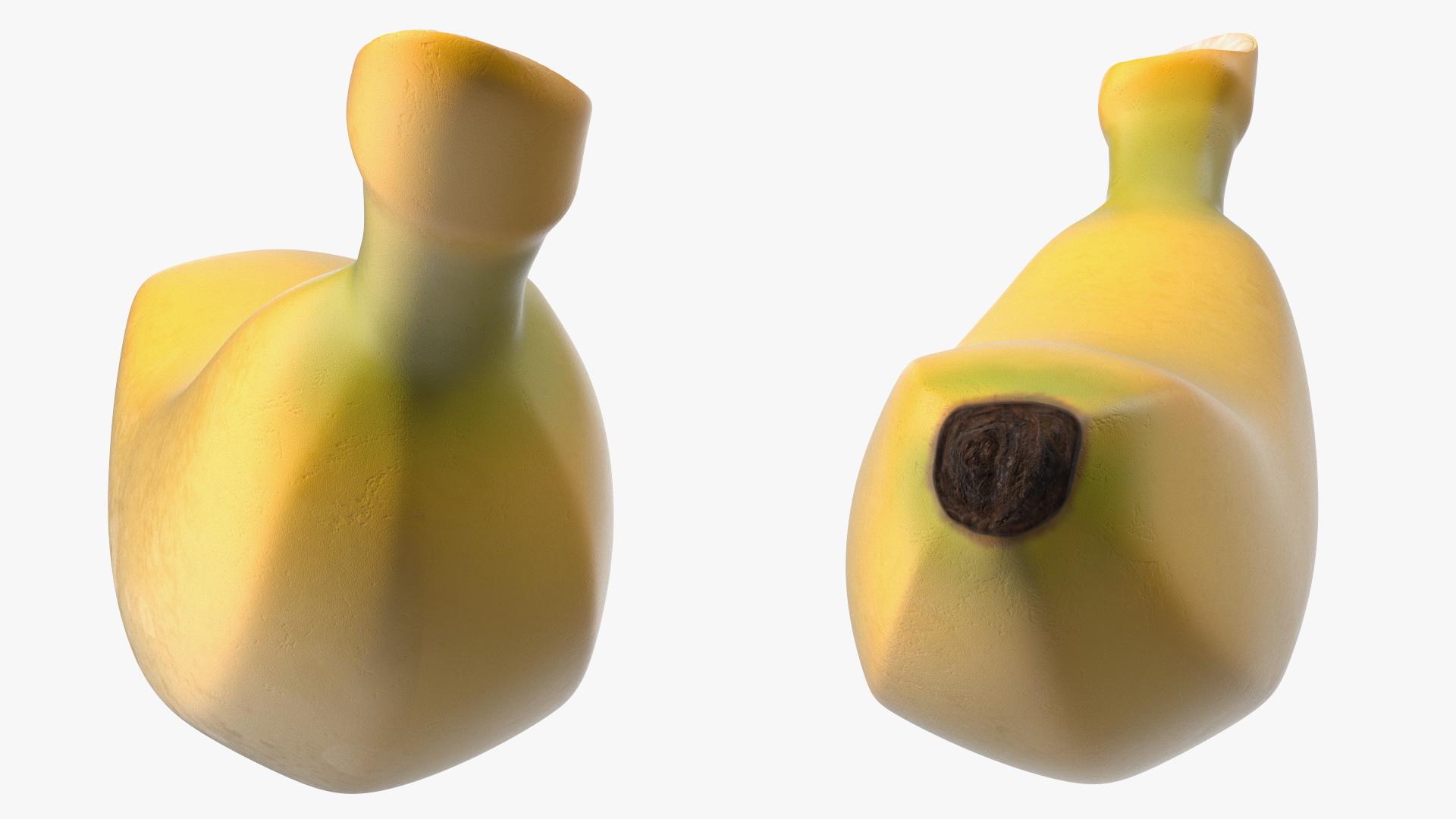 3D Yellow Baby Banana model