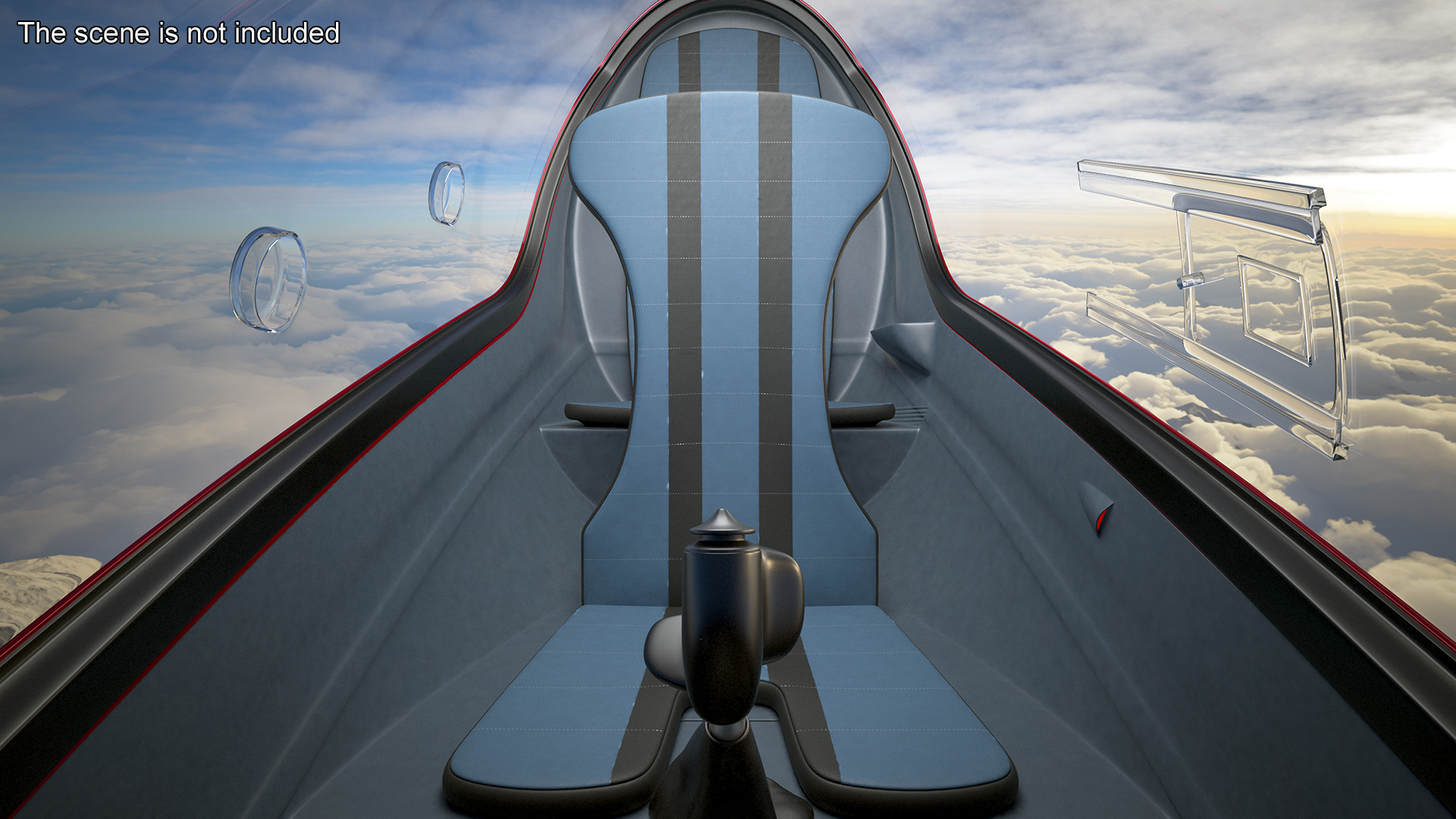 3D model Calidus 912 Autogyro Red Simple Interior