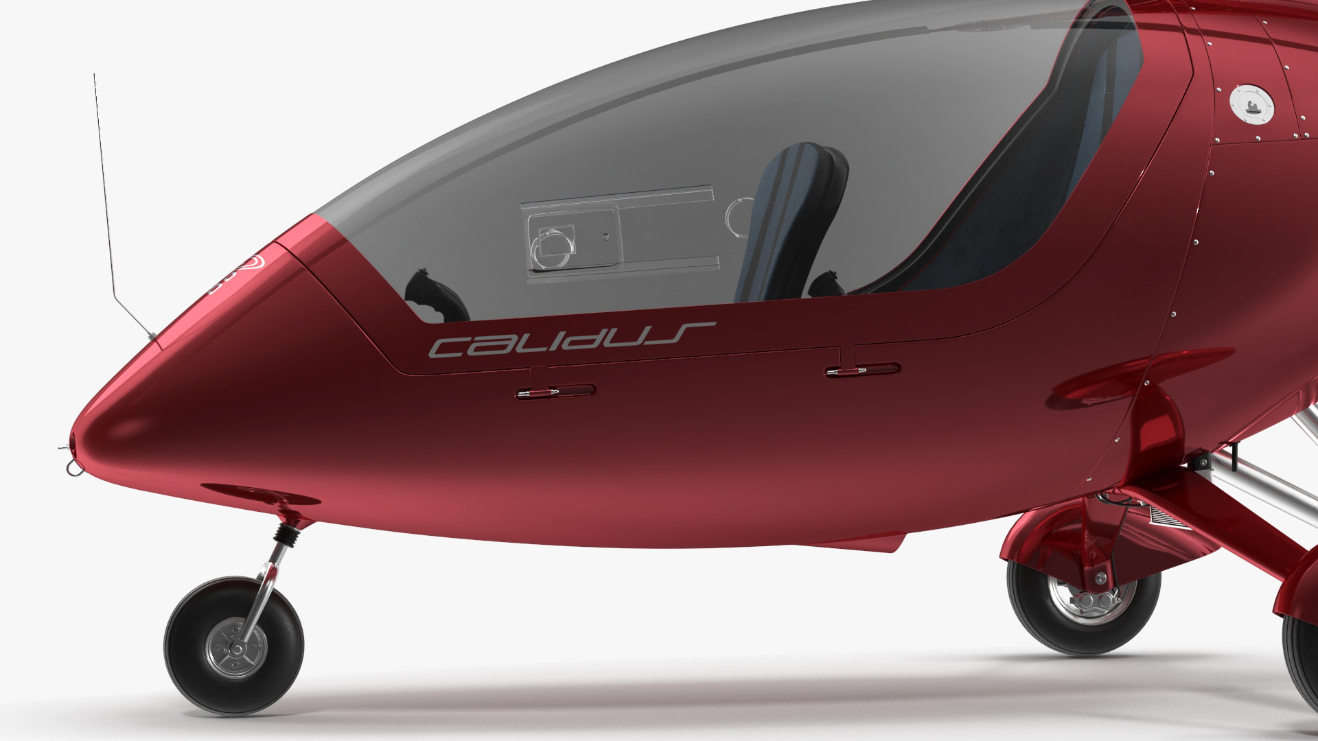 3D model Calidus 912 Autogyro Red Simple Interior