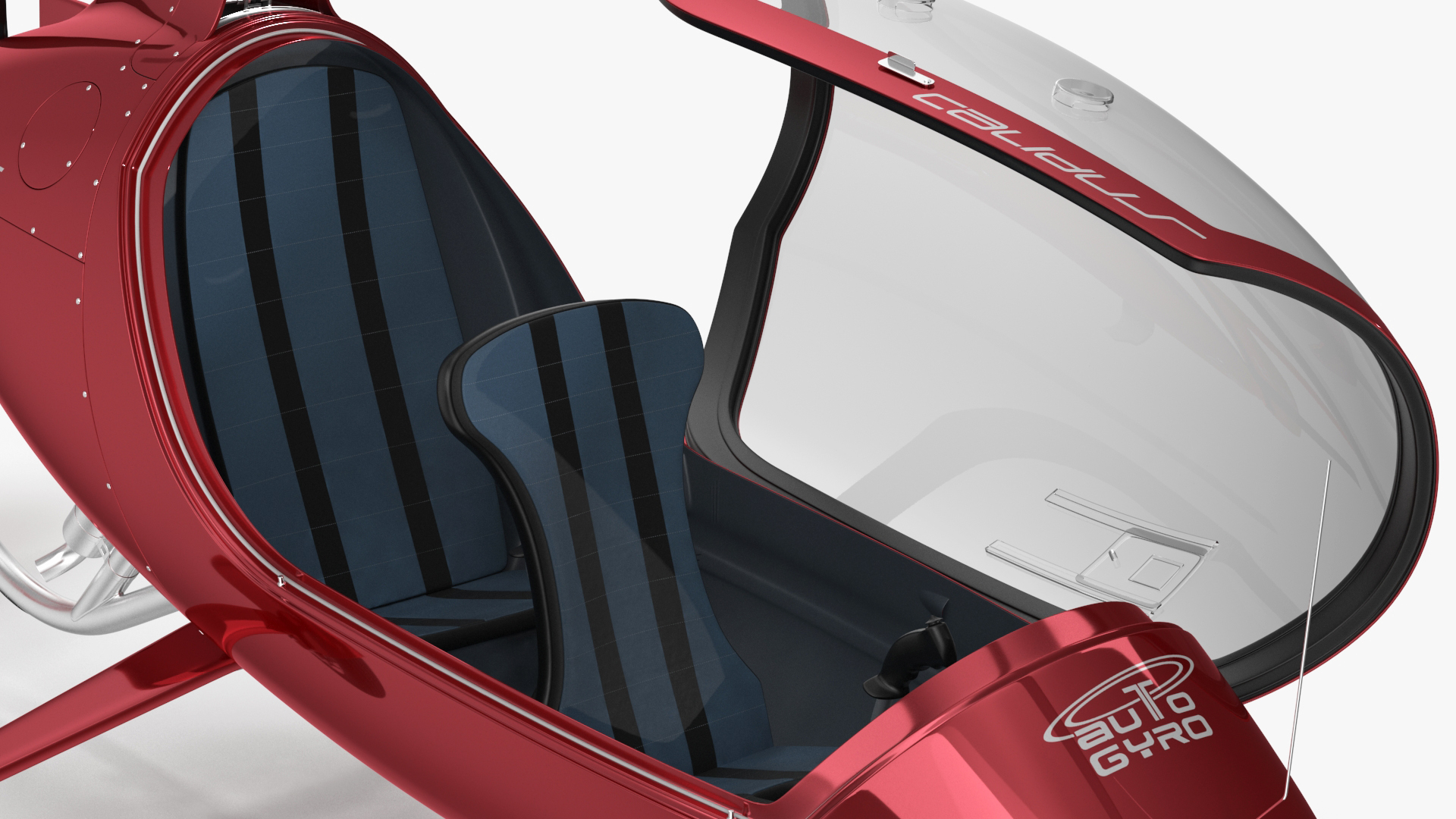 3D model Calidus 912 Autogyro Red Simple Interior
