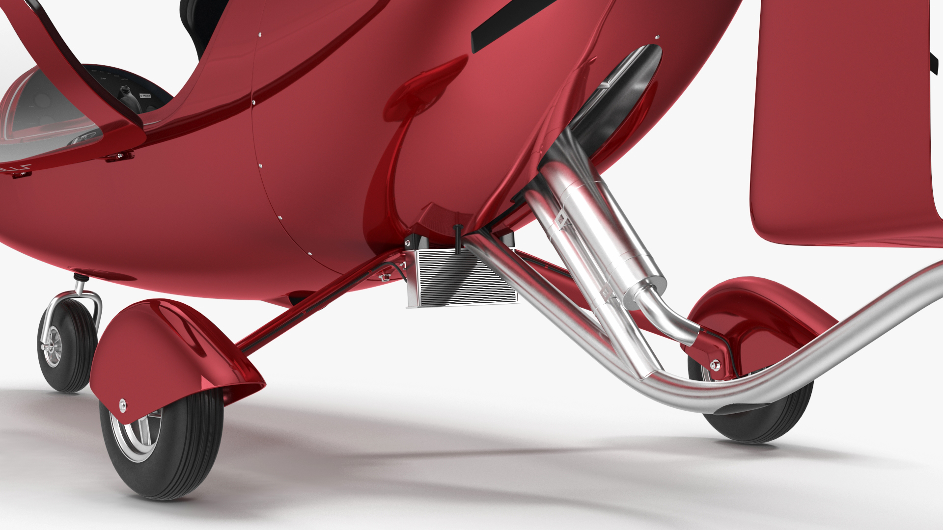 3D model Calidus 912 Autogyro Red Simple Interior