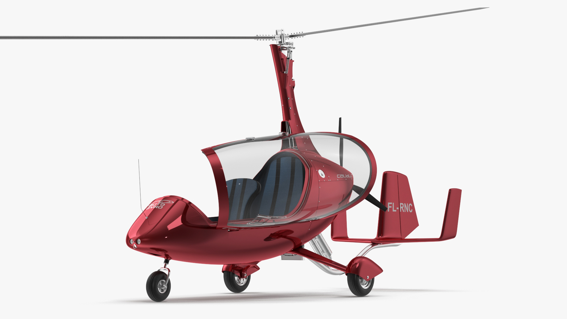 3D model Calidus 912 Autogyro Red Simple Interior