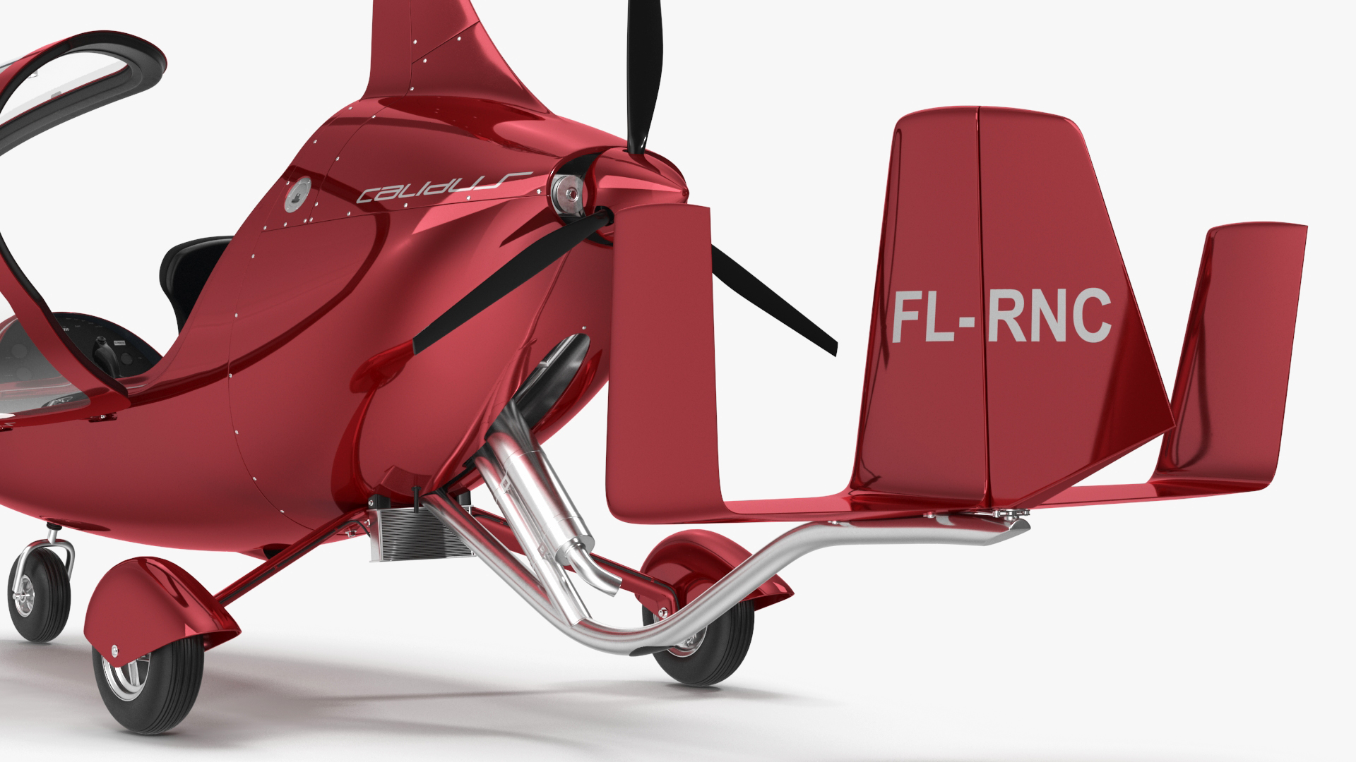 3D model Calidus 912 Autogyro Red Simple Interior