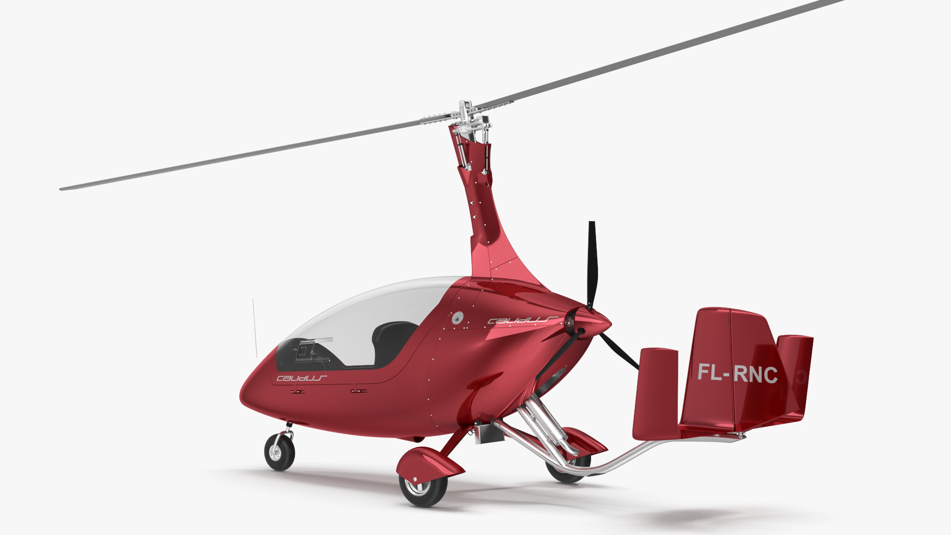 3D model Calidus 912 Autogyro Red Simple Interior