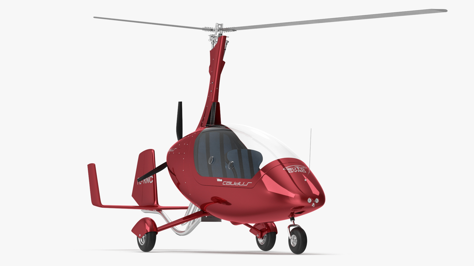 3D model Calidus 912 Autogyro Red Simple Interior
