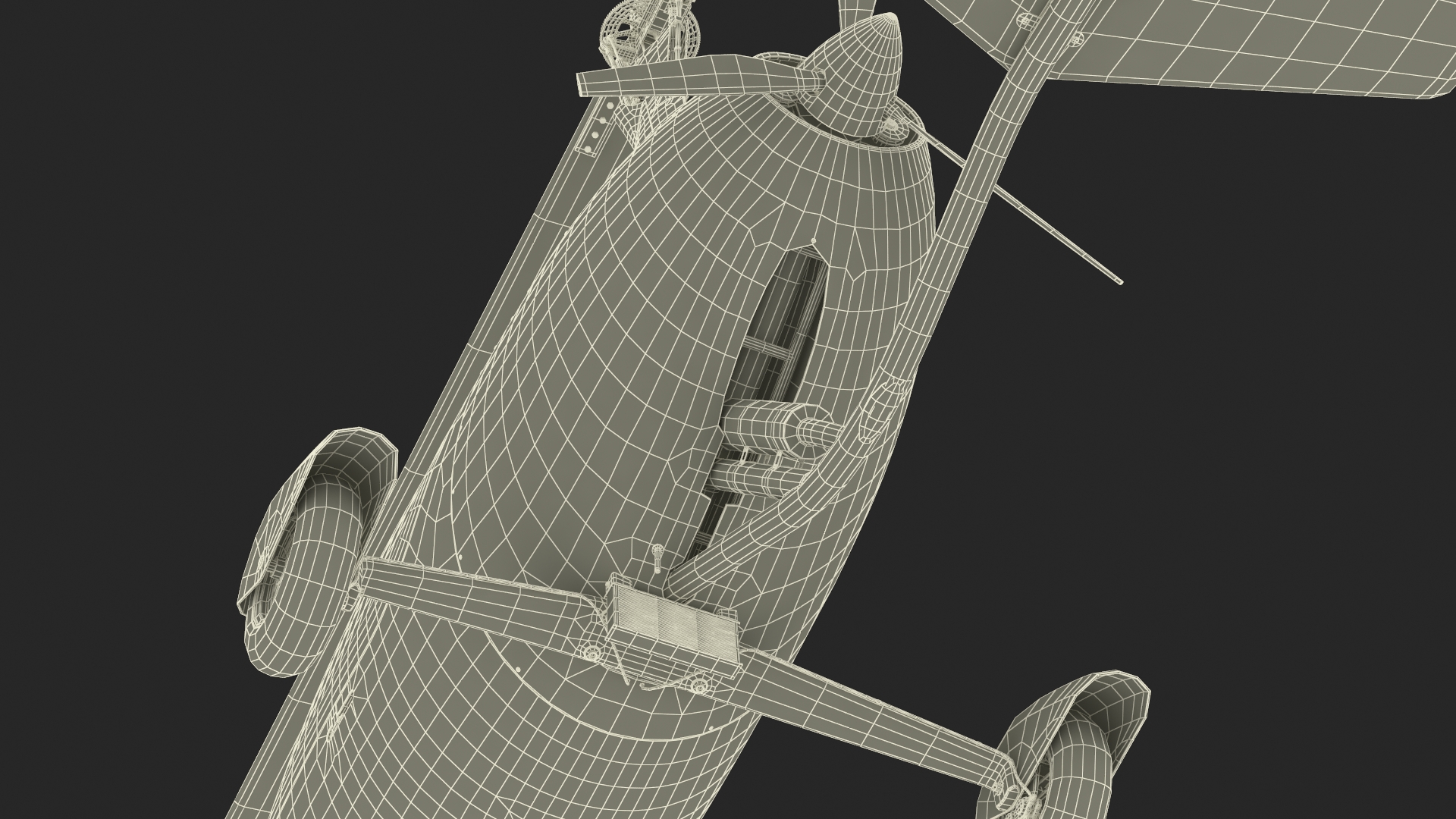 3D model Calidus 912 Autogyro Red Simple Interior