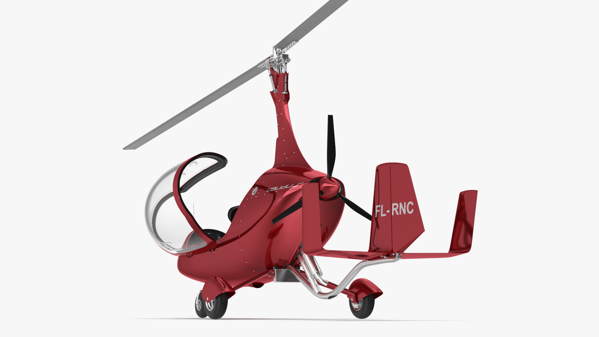 3D model Calidus 912 Autogyro Red Simple Interior