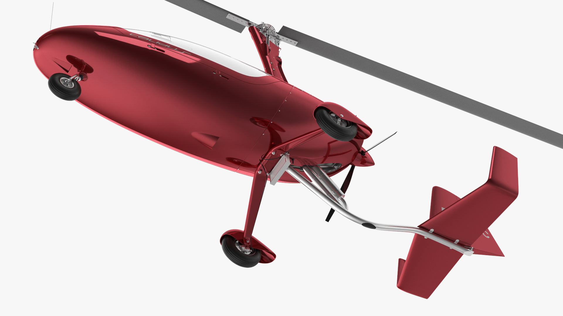 3D model Calidus 912 Autogyro Red Simple Interior