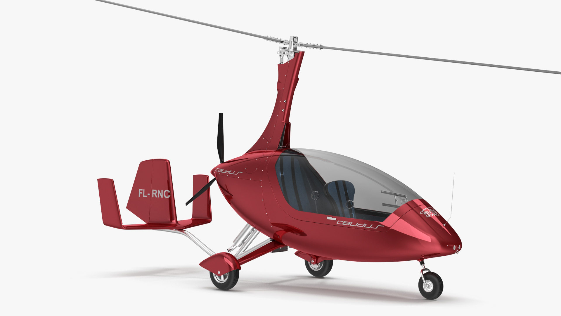 3D model Calidus 912 Autogyro Red Simple Interior