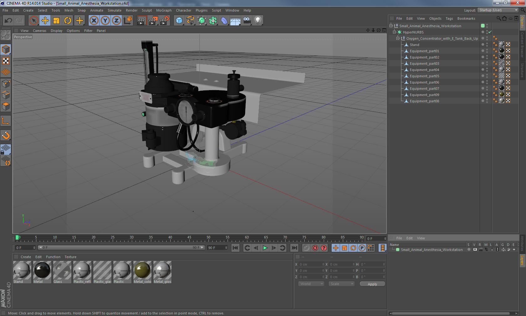 3D model Small Animal Anesthesia Workstation