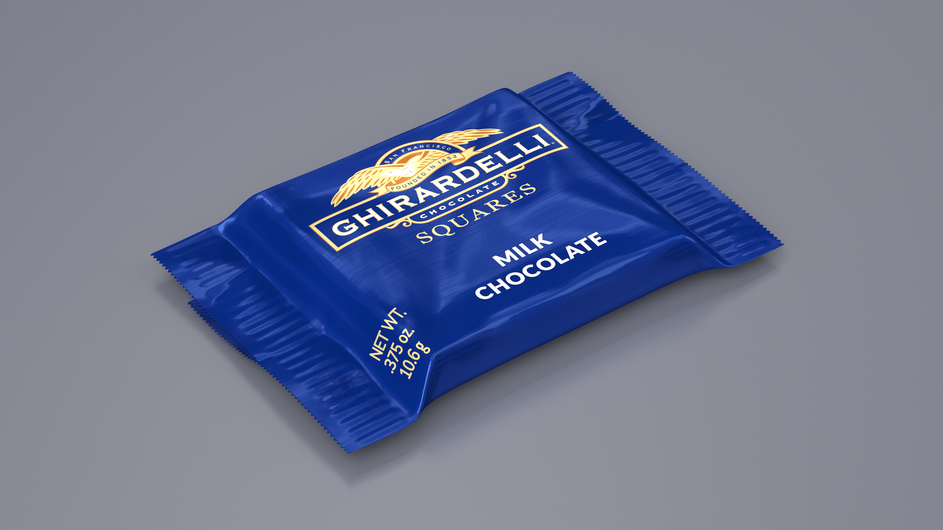 3D Ghirardelli Square Milk Chocolate model