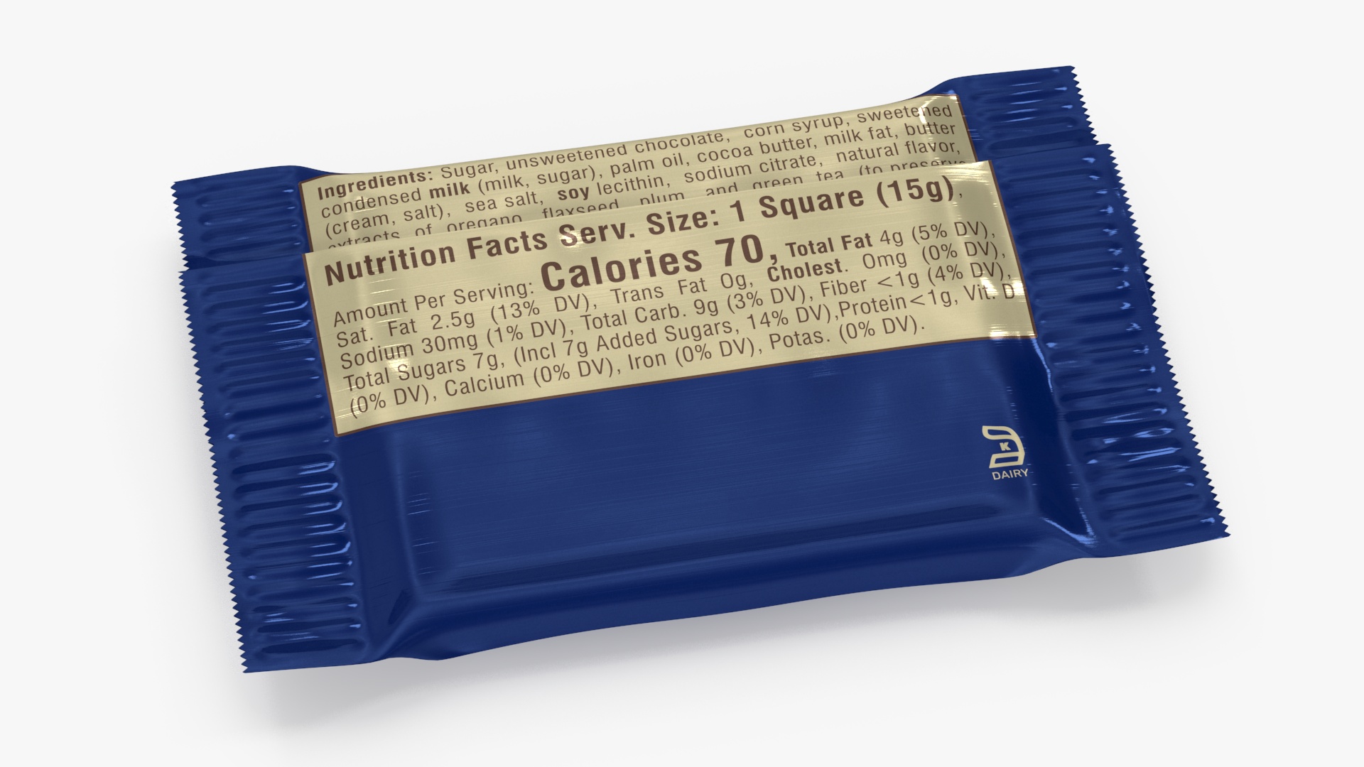 3D Ghirardelli Square Milk Chocolate model