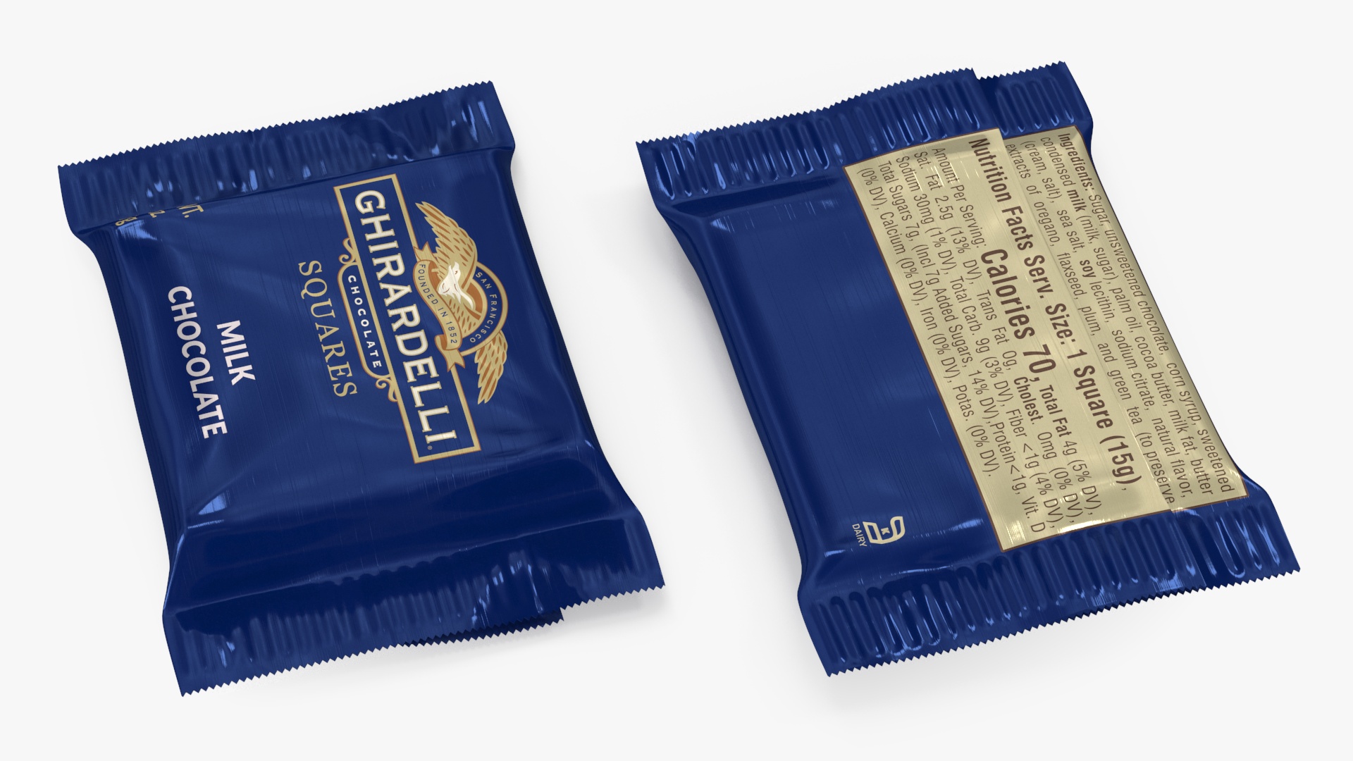 3D Ghirardelli Square Milk Chocolate model