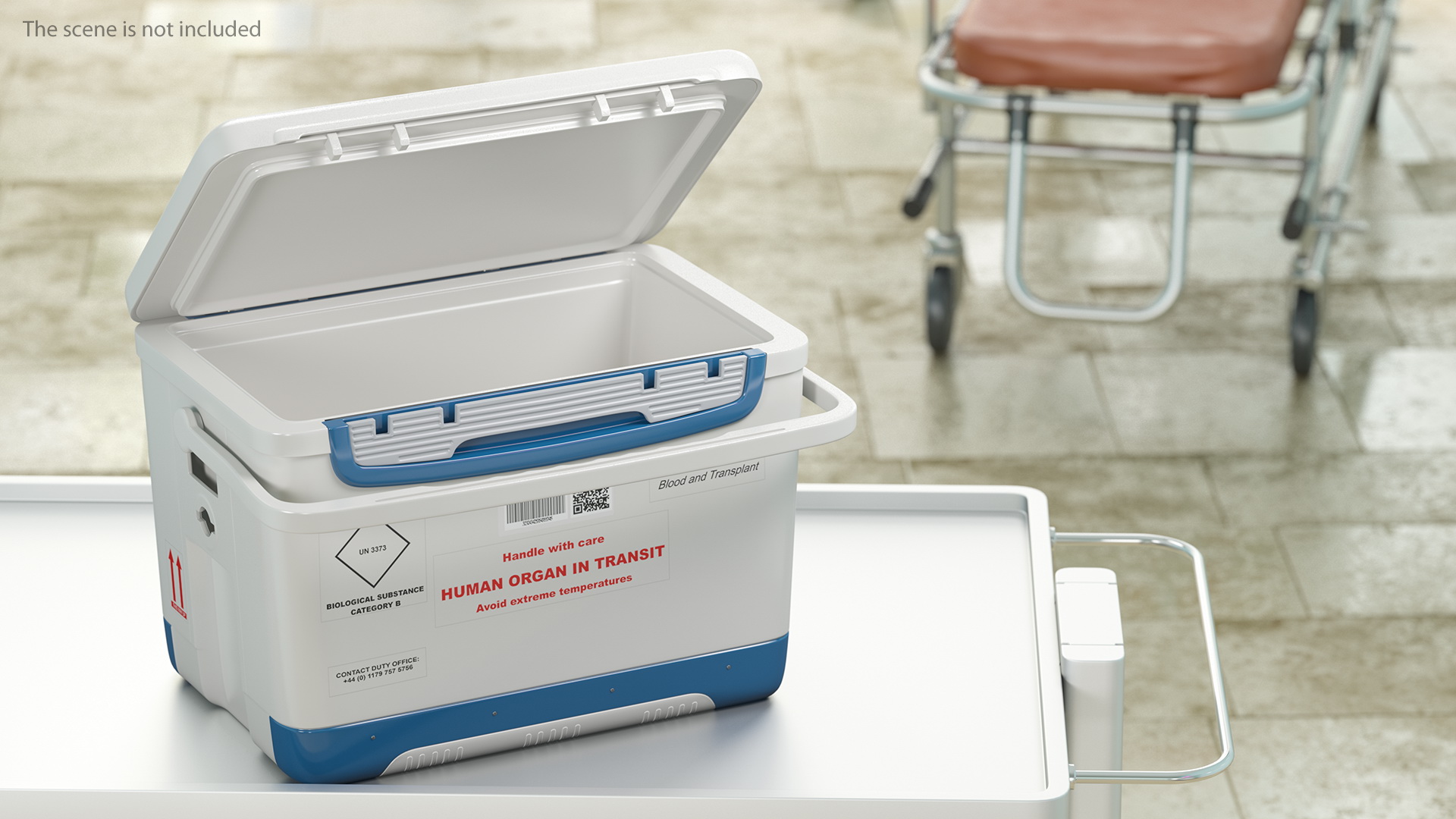 Human Organ Transplant Cooler 3D model