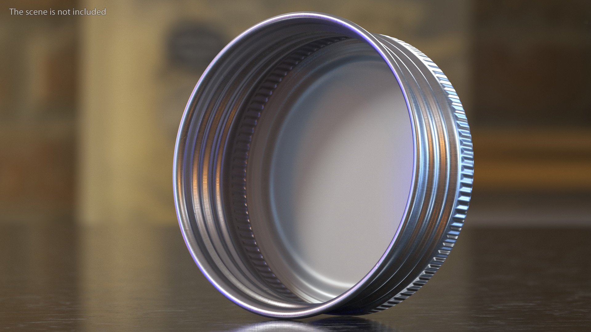 Round Aluminum Screw Cap 28mm 3D model
