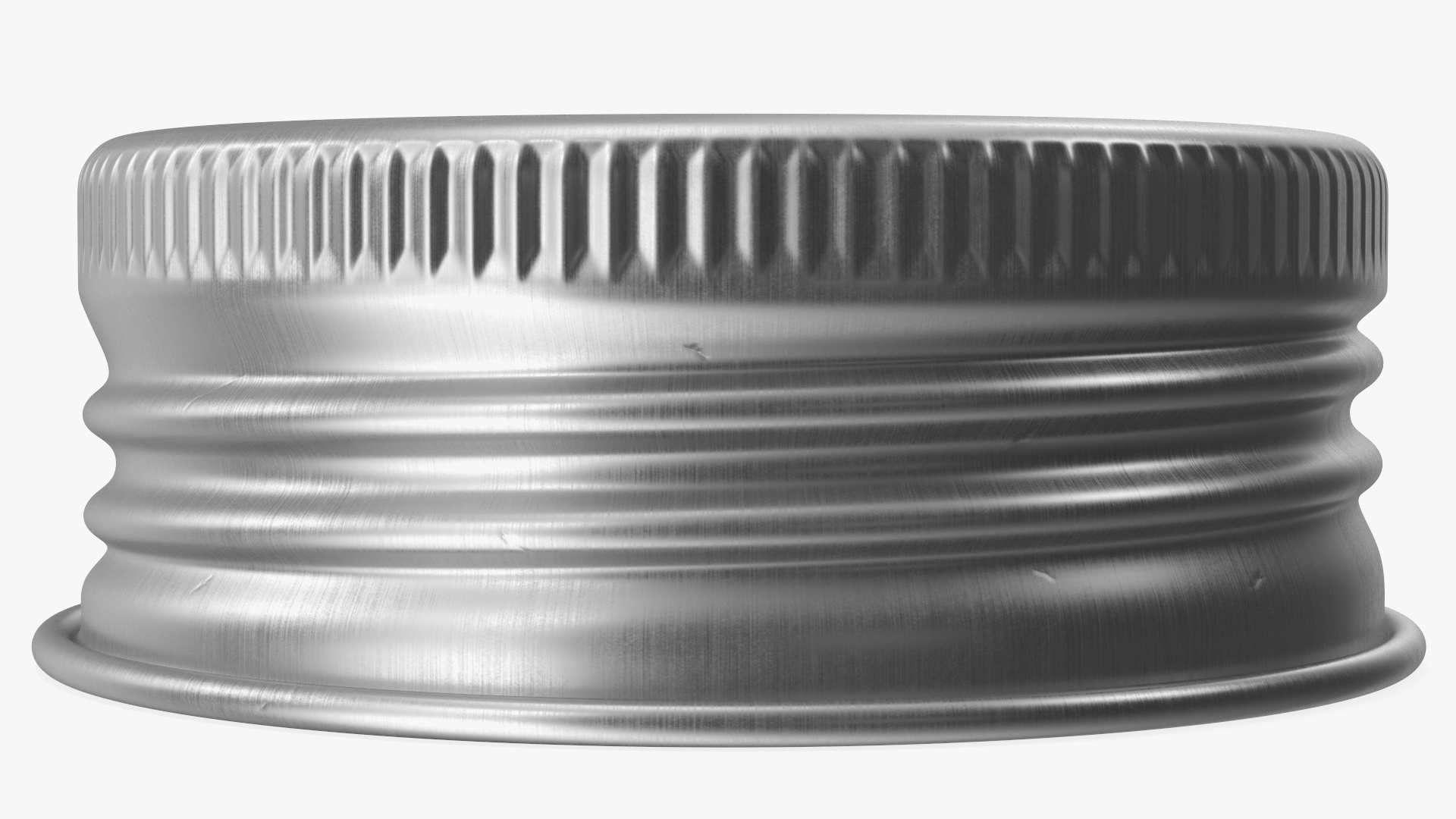 Round Aluminum Screw Cap 28mm 3D model