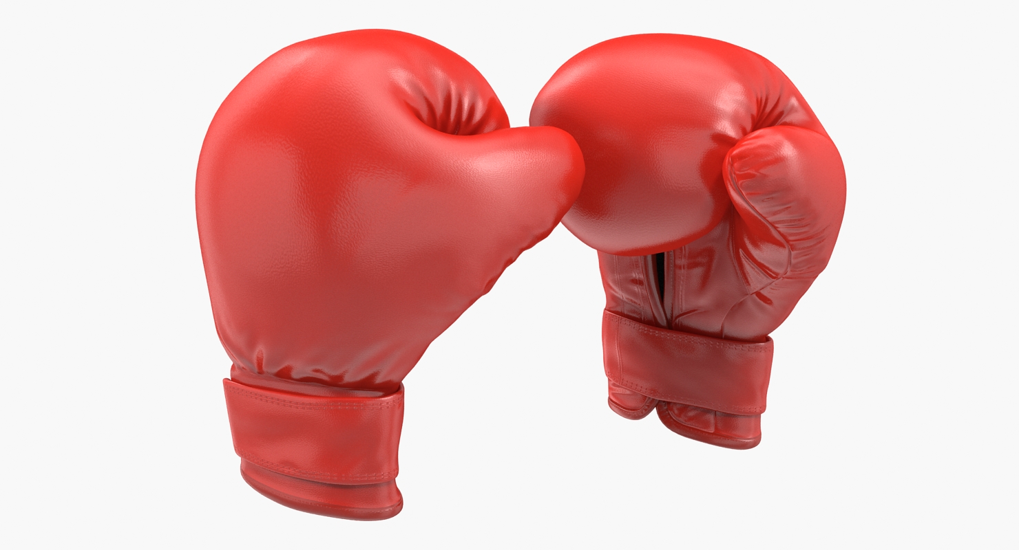 Boxing Gloves Fighting Pose 3D