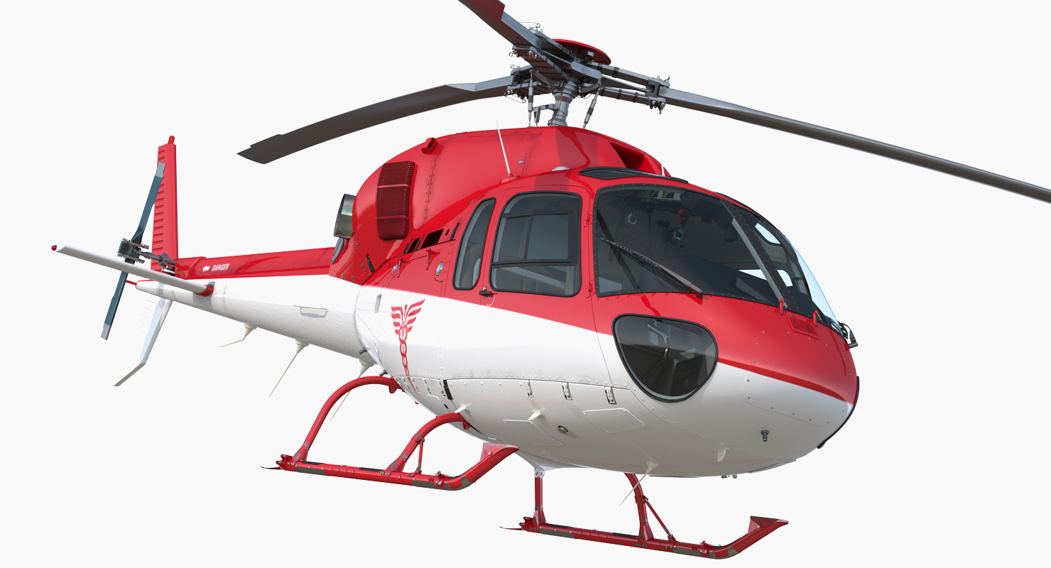 3D Medical Air Rescue Helicopter Eurocopter AS 355N model