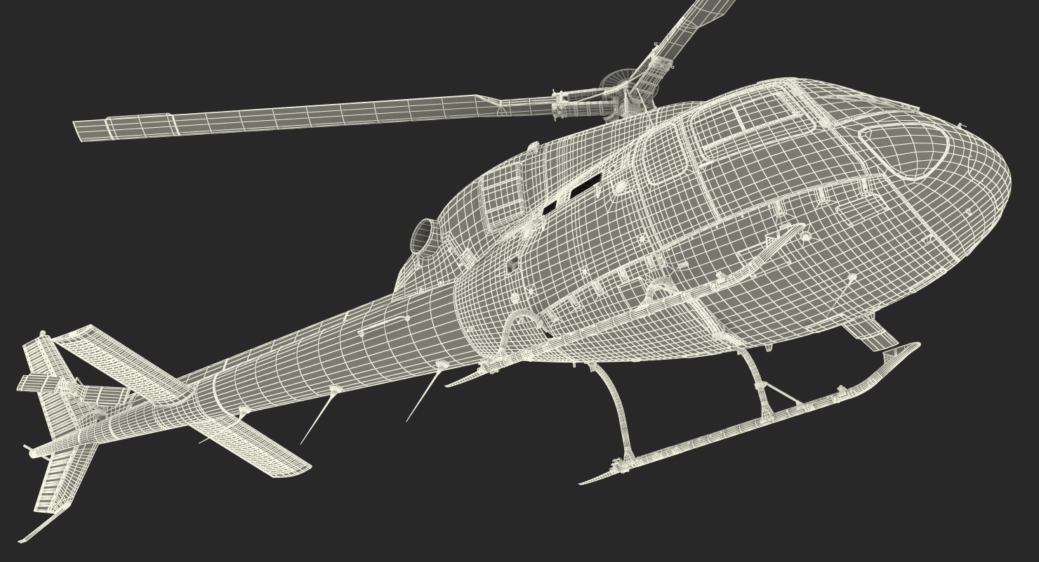 3D Medical Air Rescue Helicopter Eurocopter AS 355N model