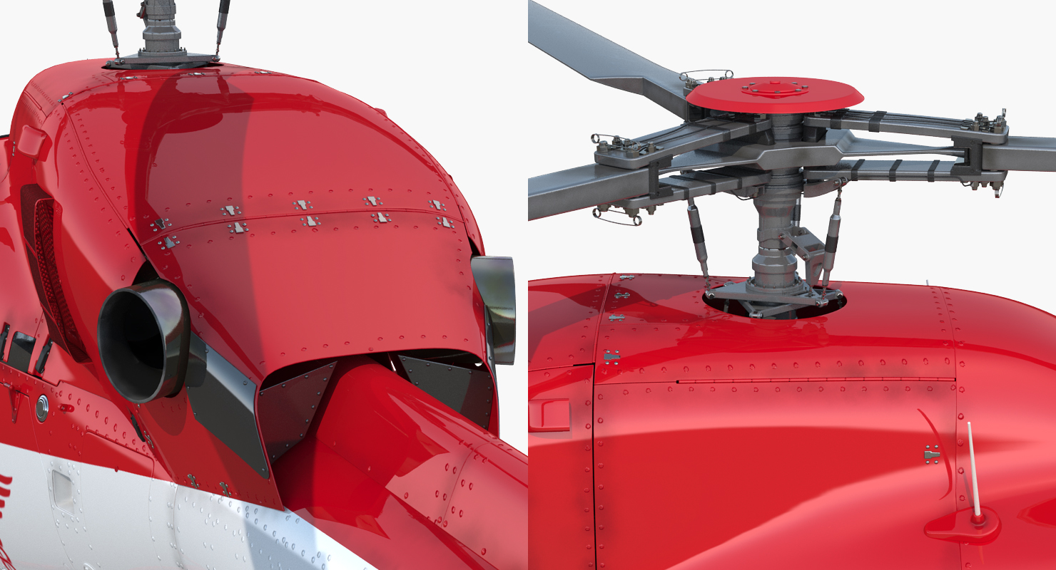 3D Medical Air Rescue Helicopter Eurocopter AS 355N model