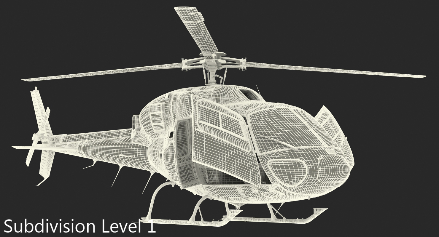 3D Medical Air Rescue Helicopter Eurocopter AS 355N model