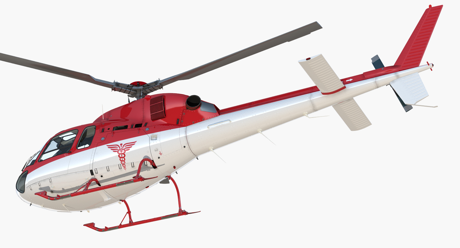 3D Medical Air Rescue Helicopter Eurocopter AS 355N model