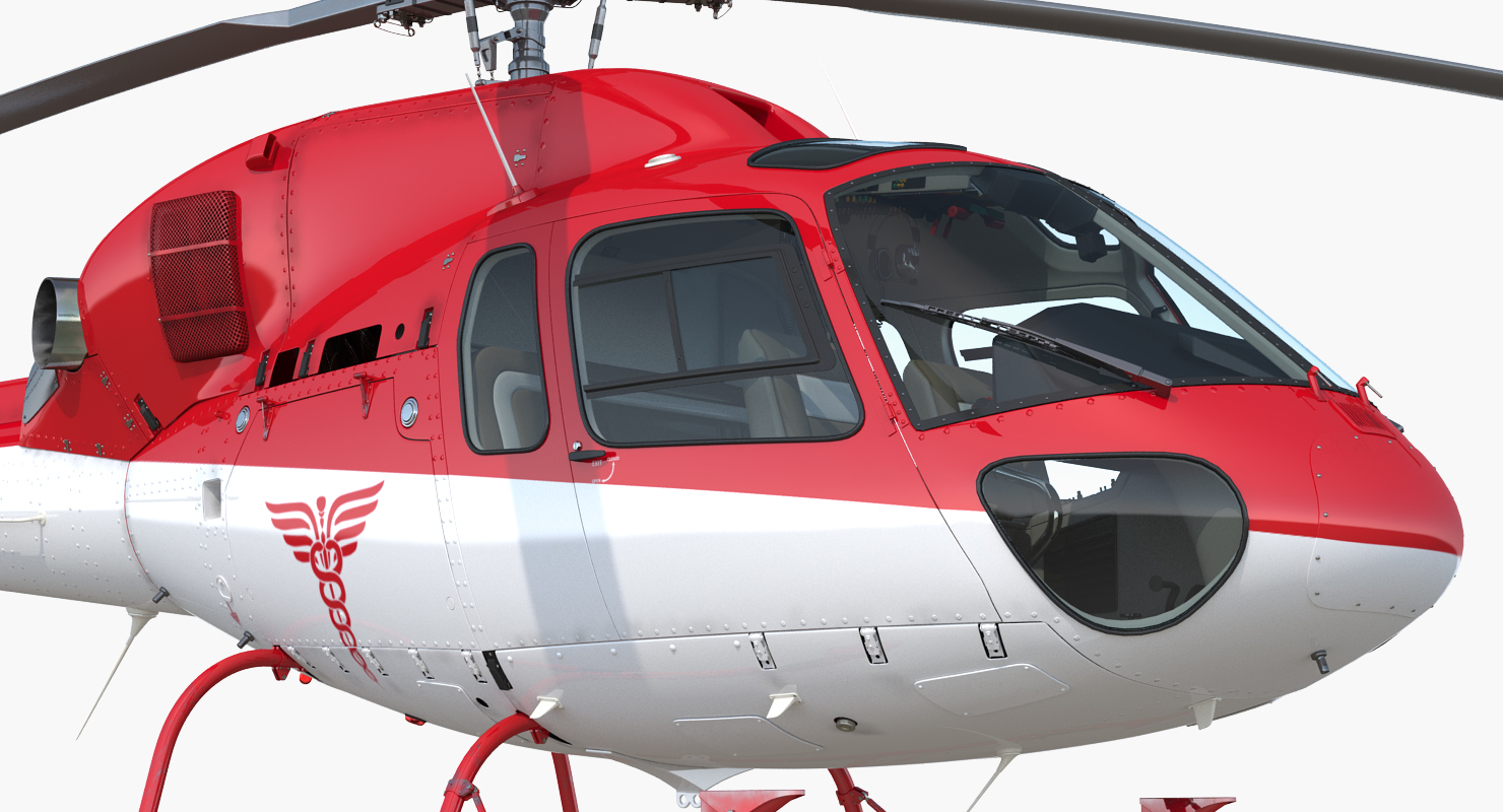 3D Medical Air Rescue Helicopter Eurocopter AS 355N model
