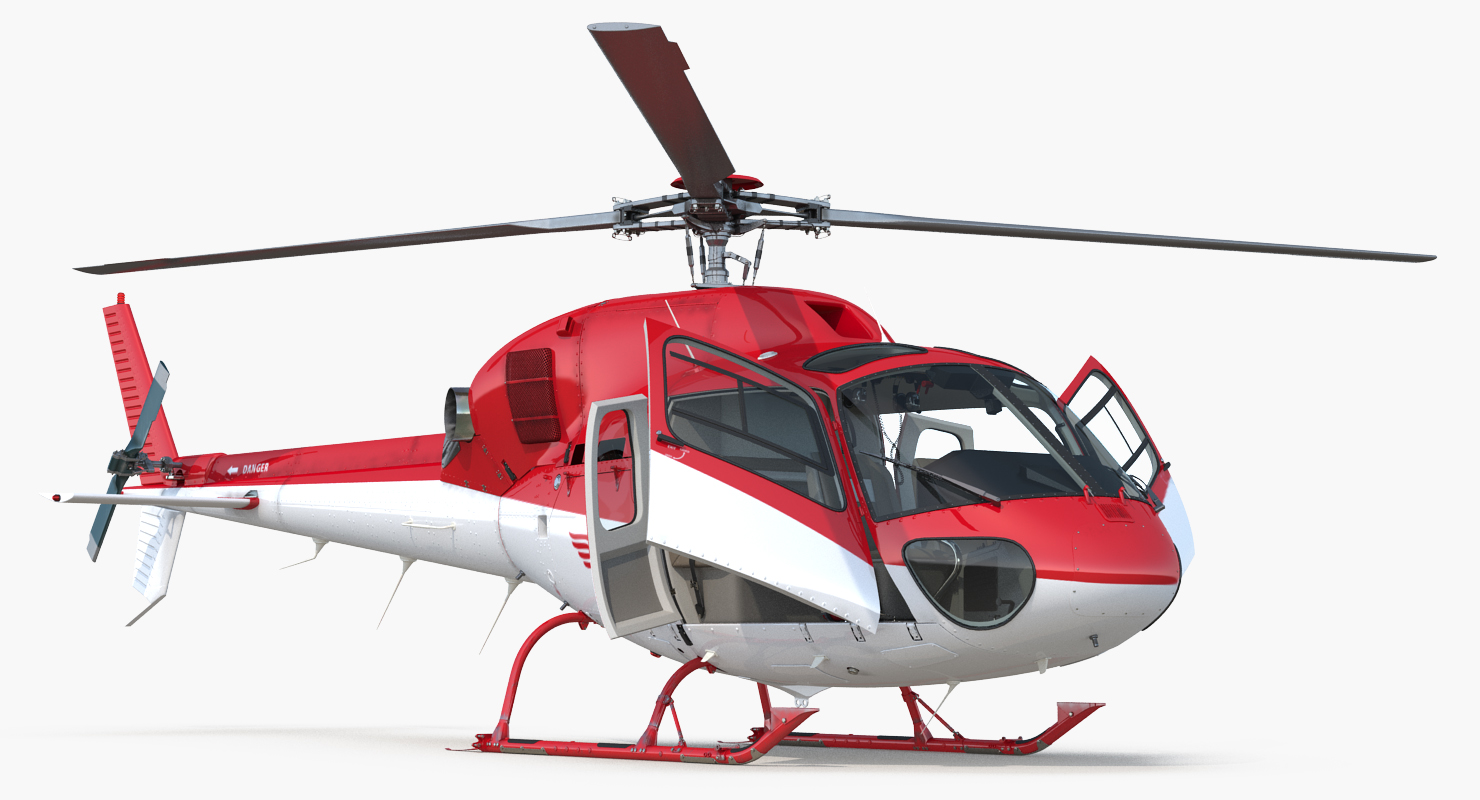 3D Medical Air Rescue Helicopter Eurocopter AS 355N model