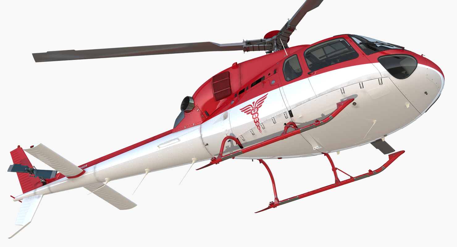3D Medical Air Rescue Helicopter Eurocopter AS 355N model