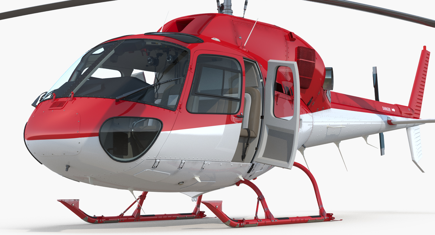 3D Medical Air Rescue Helicopter Eurocopter AS 355N model