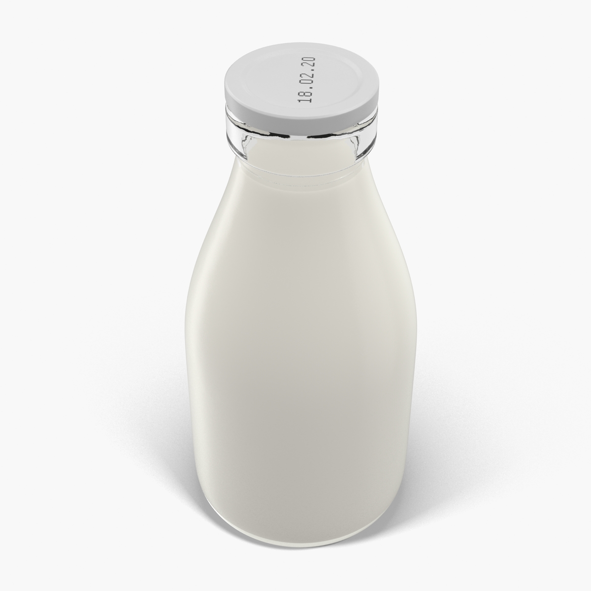 Milk Glass Pint Bottle 3D