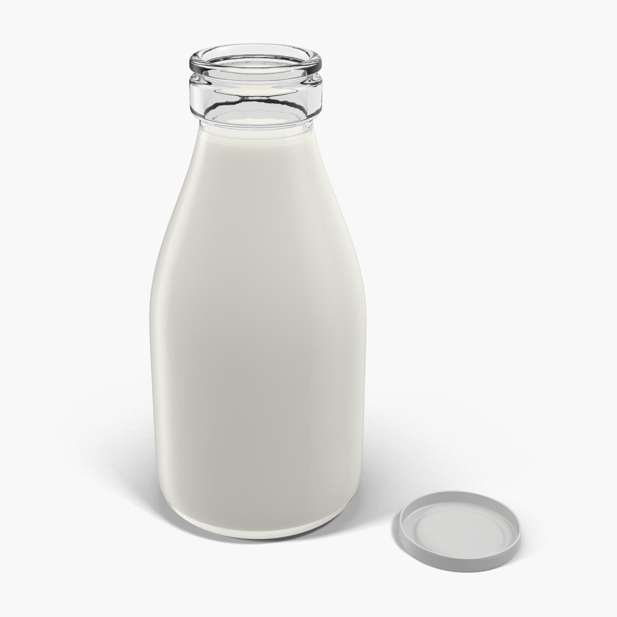 Milk Glass Pint Bottle 3D