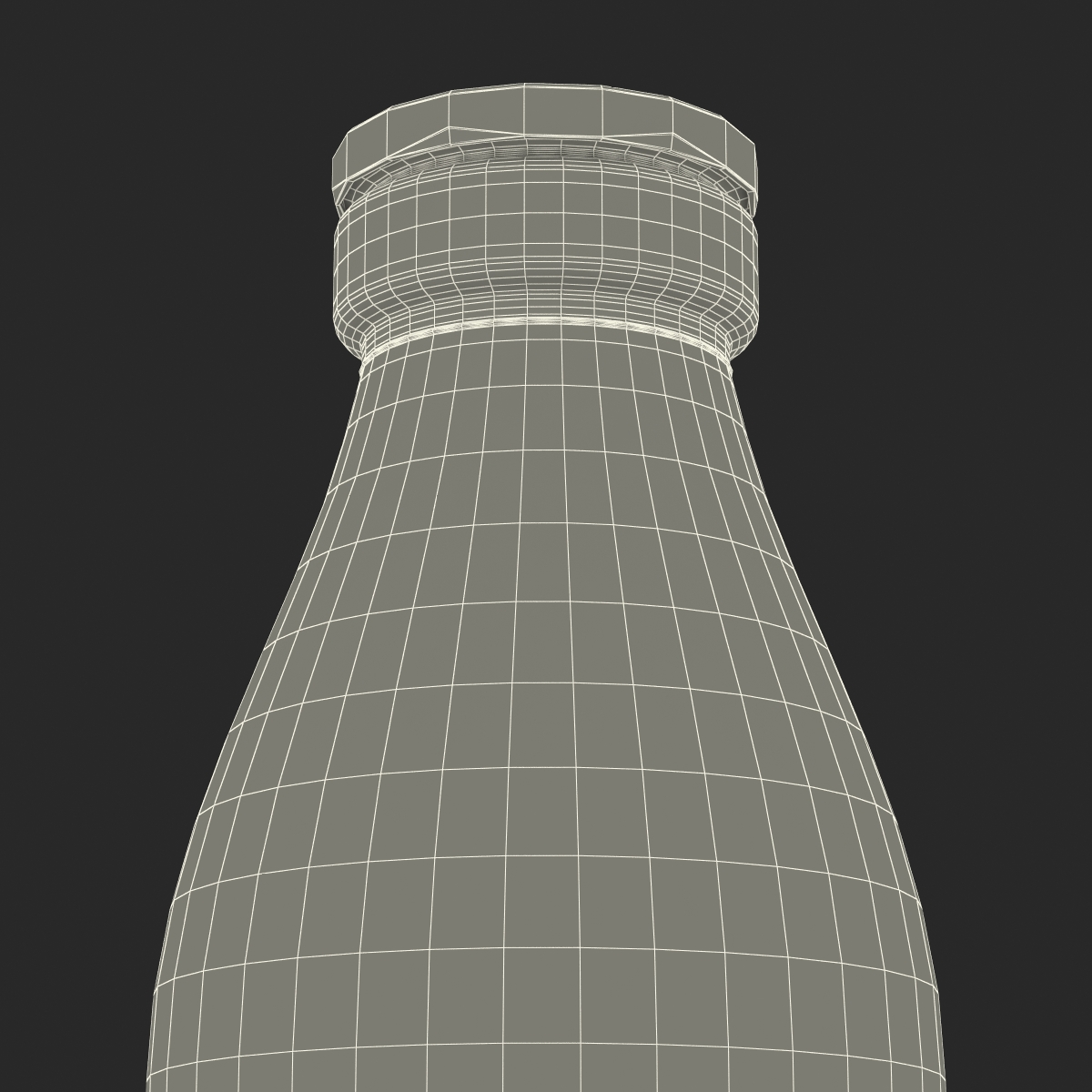 Milk Glass Pint Bottle 3D