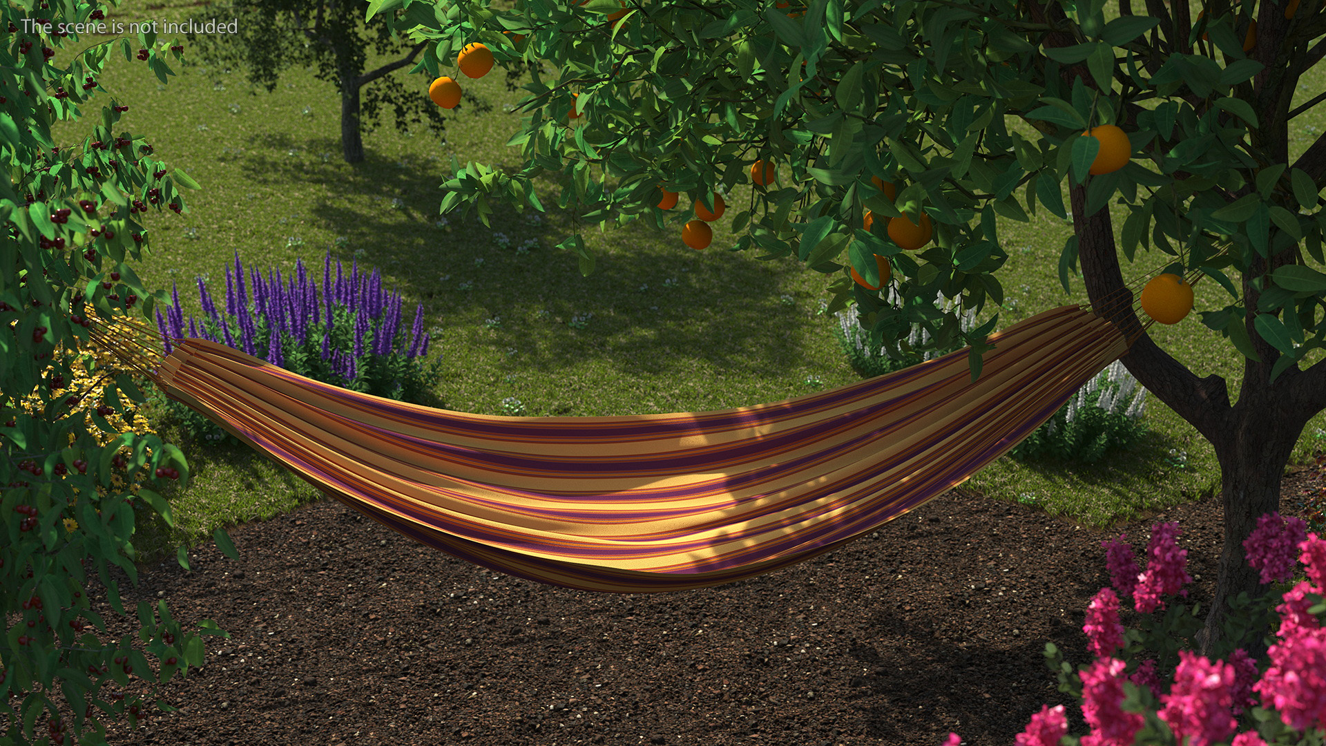 Striped Fabric Hammock 3D