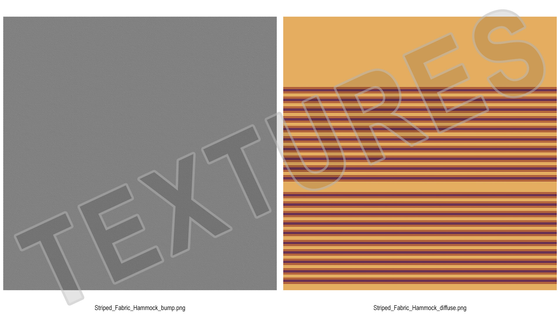 Striped Fabric Hammock 3D