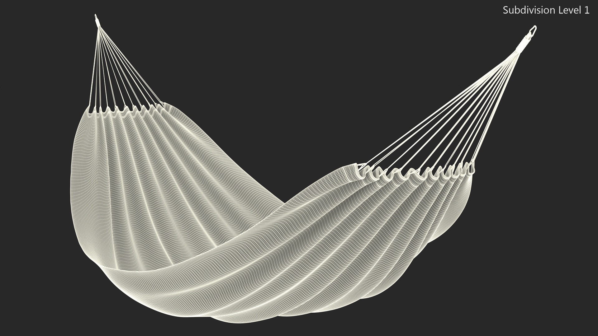 Striped Fabric Hammock 3D
