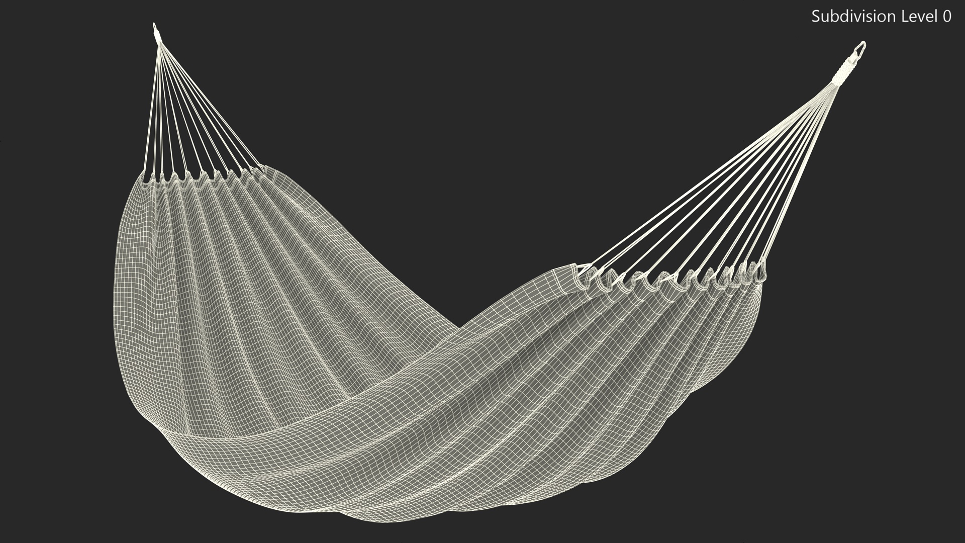 Striped Fabric Hammock 3D